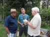 Bob, Brad and Darrell chatting about building boxes